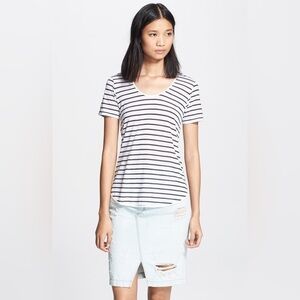 Rag & Bone black and white striped thin scoop neck tee size M